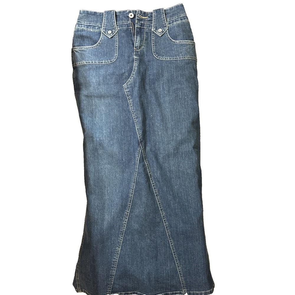 Carolina Blues 4 Blue Jean Denim Maxi Skirt Modes.